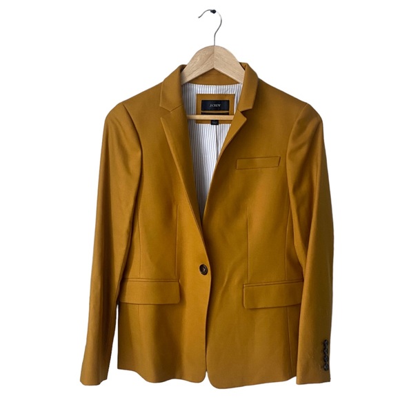 J. Crew Jackets & Coats Jcrew Regent Mustard Yellow Blazer Poshmark